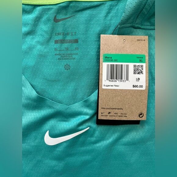 Nike Court Dri-FIT Advantage Printed Tennis Shirt - Picture 7 of 10